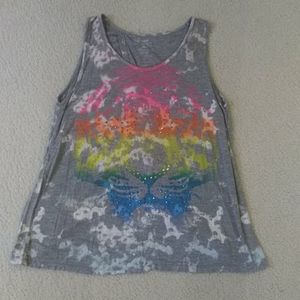 Tiger Rainbow and Gray Tank Top